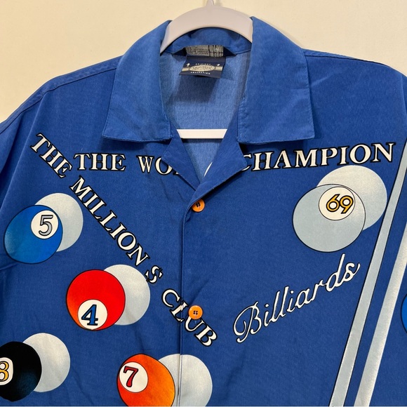 Vintage Original Ice Collection World Champion Billiard Pool Shirt Men Medium - Picture 2 of 7